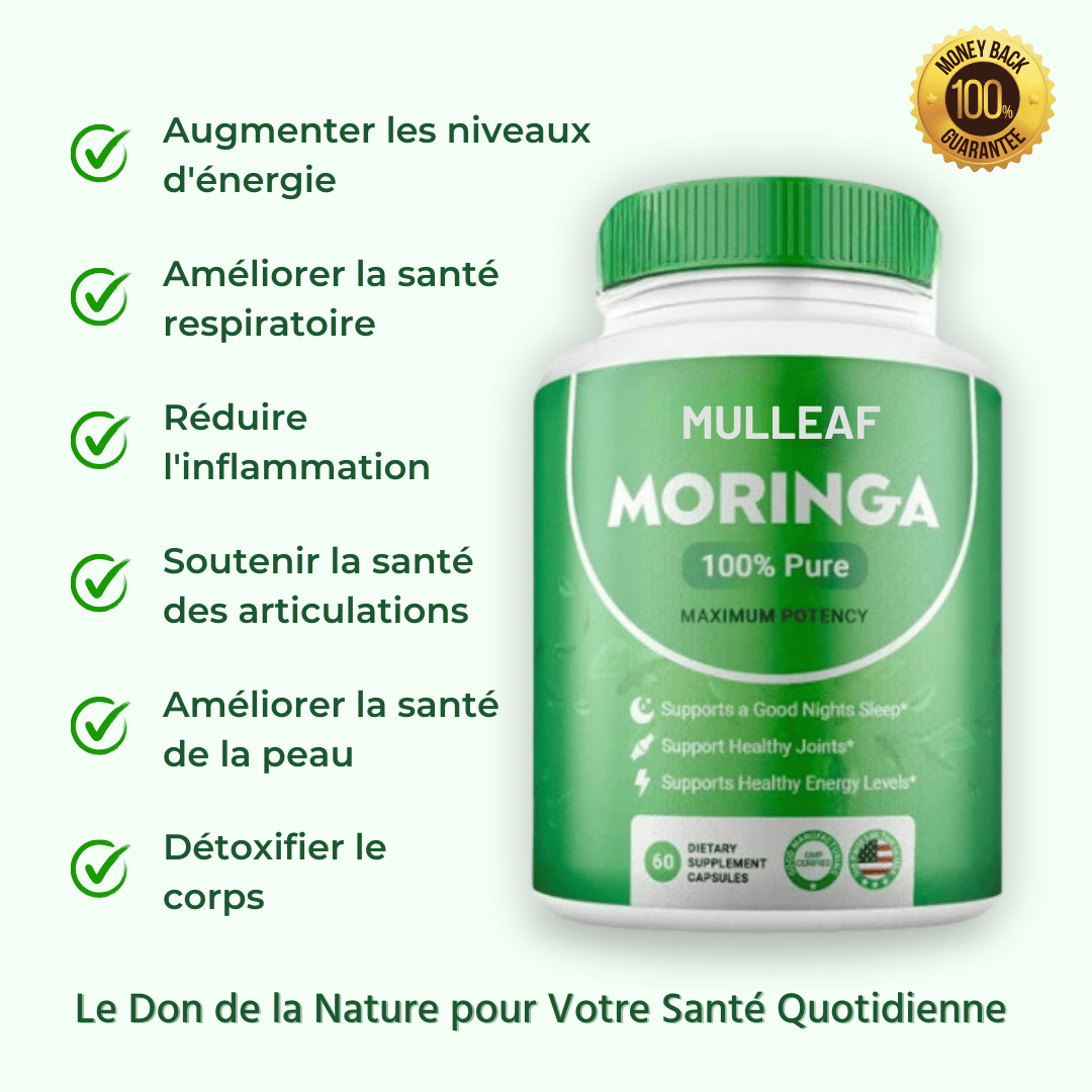 Les Gélules de Poudre de Moringa Mulleaf